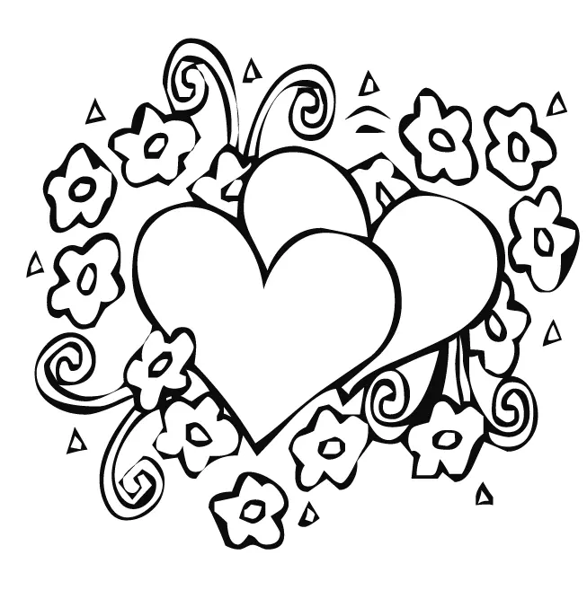 Coloriage Petit cœur tendre Saint Valentin - Coeur à imprimer