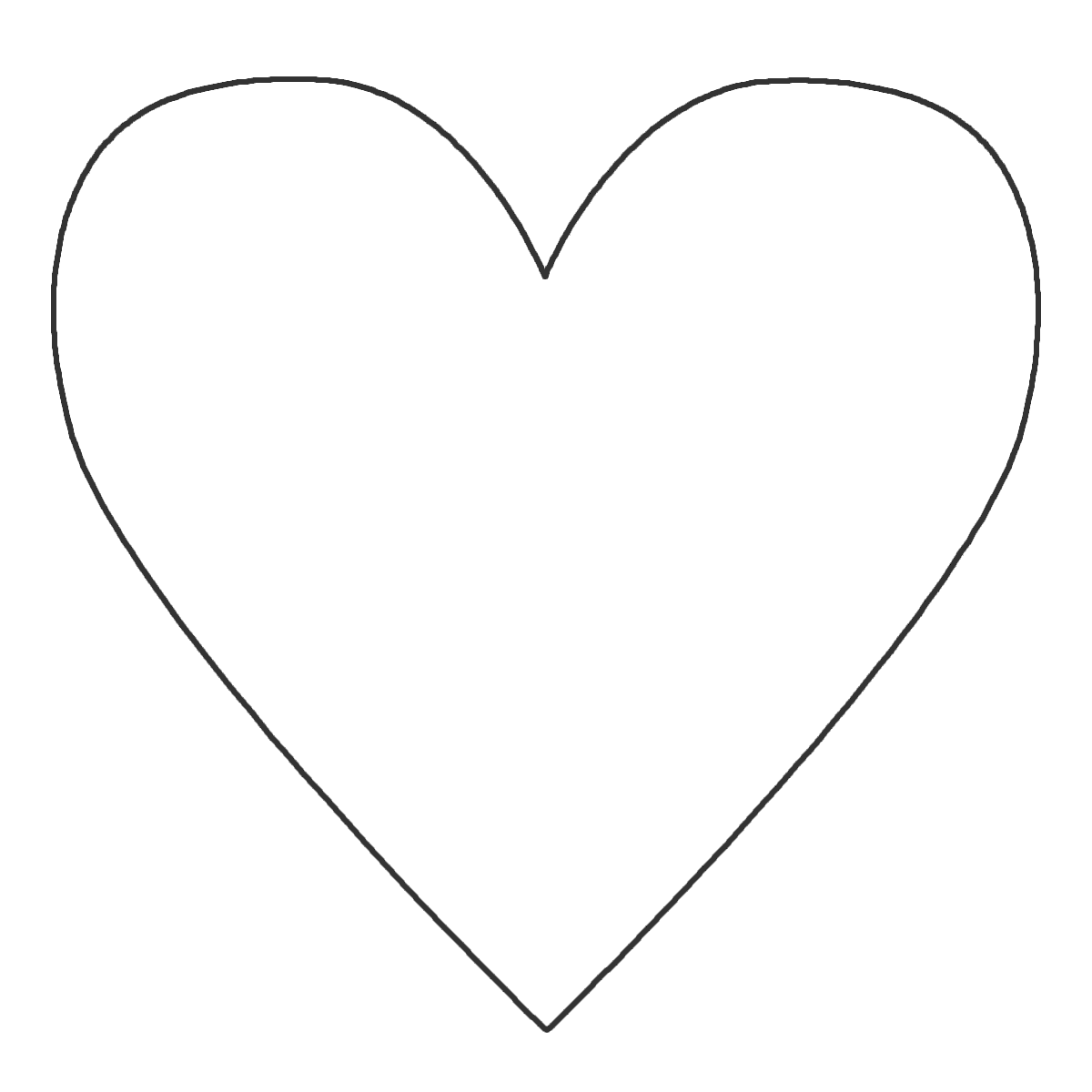 Coloriage Cœur Saint Valentin orné de fleurs - Coeur à imprimer