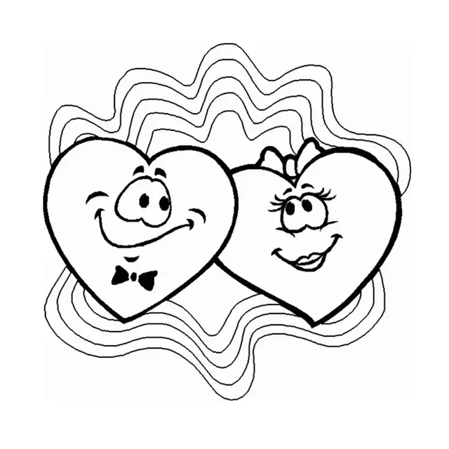 Coloriage Cœur Saint Valentin - Saint-Valentin à imprimer