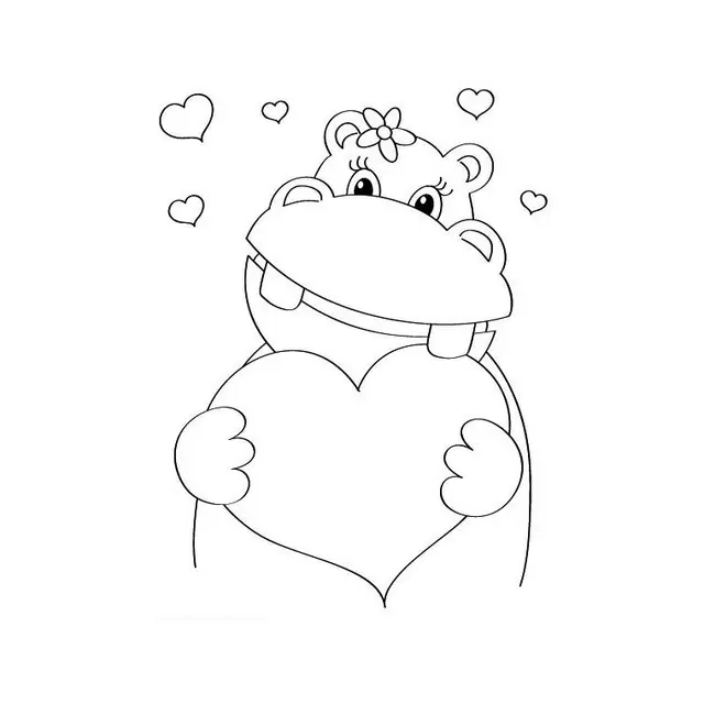 Coloriage Cœur Simple - Saint-Valentin à imprimer