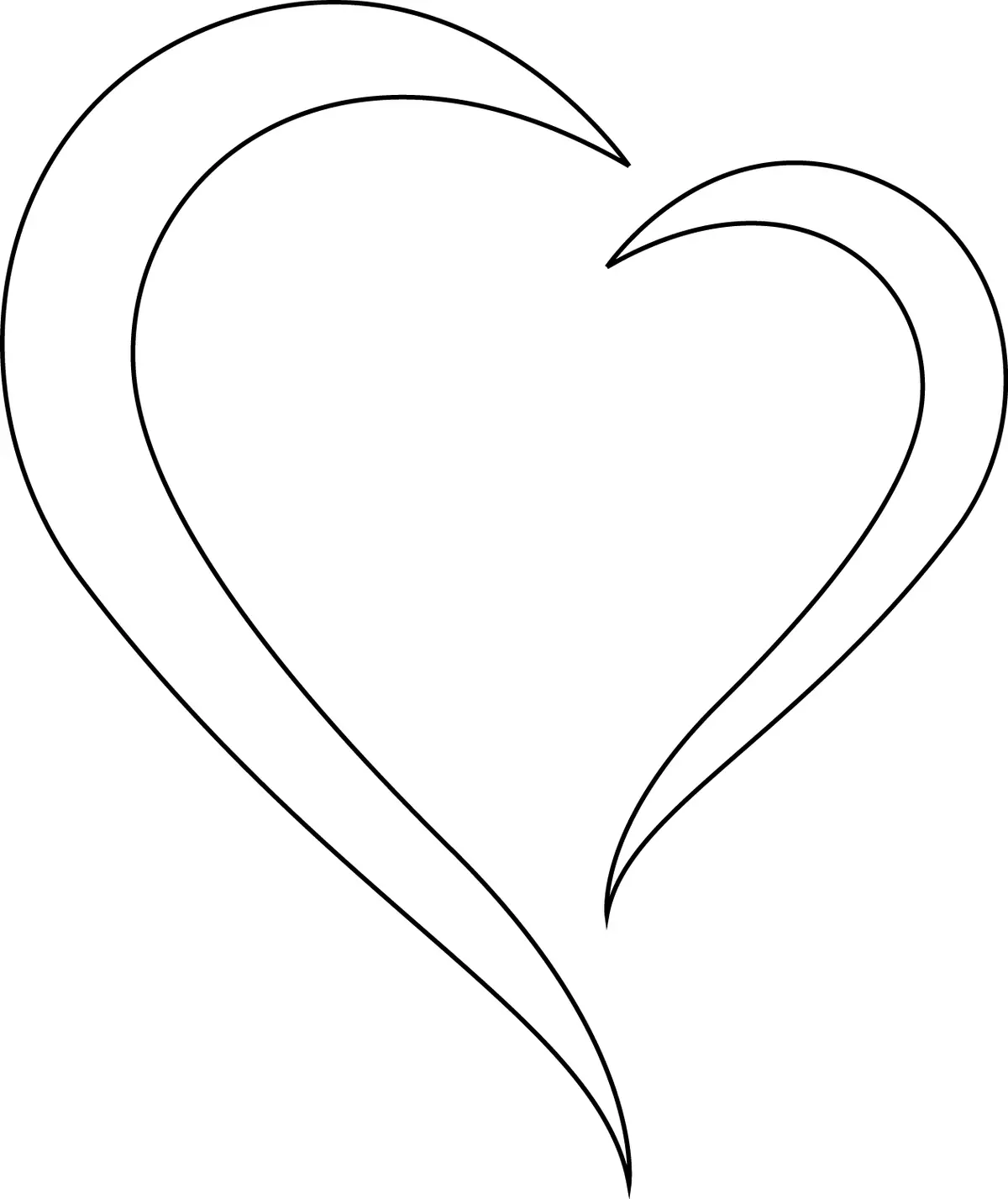 Coloriage Cœur Style Design - Coeur à imprimer