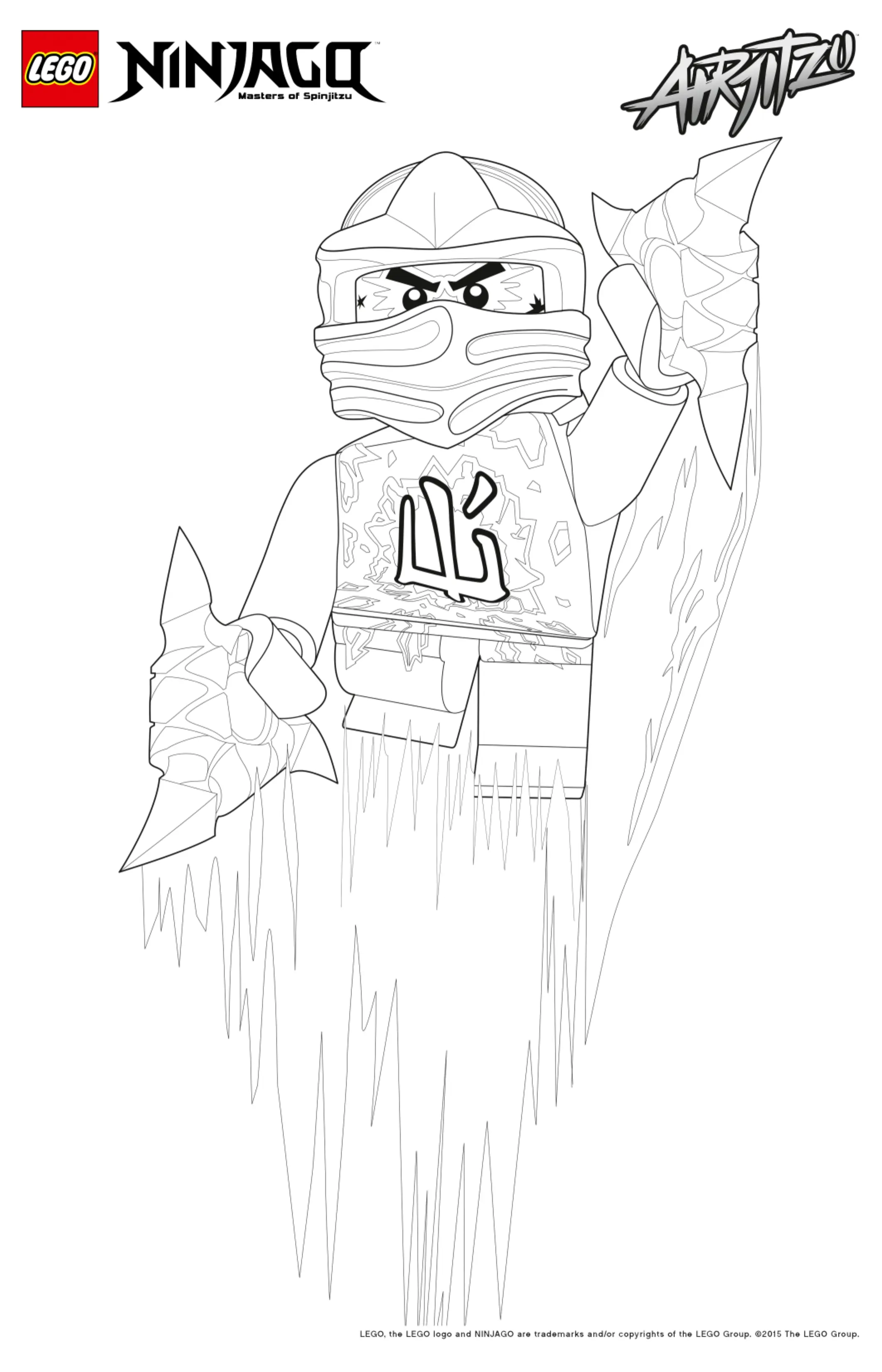 Coloriage Cole Saute Haut Ninjago - Ninjago à imprimer