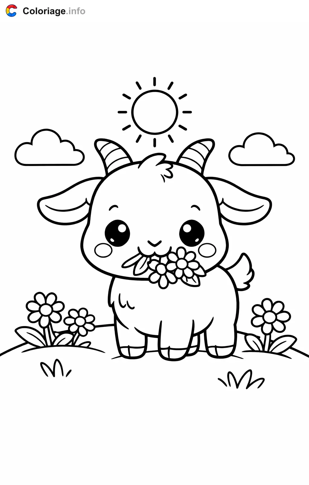 Coloriage Chèvre