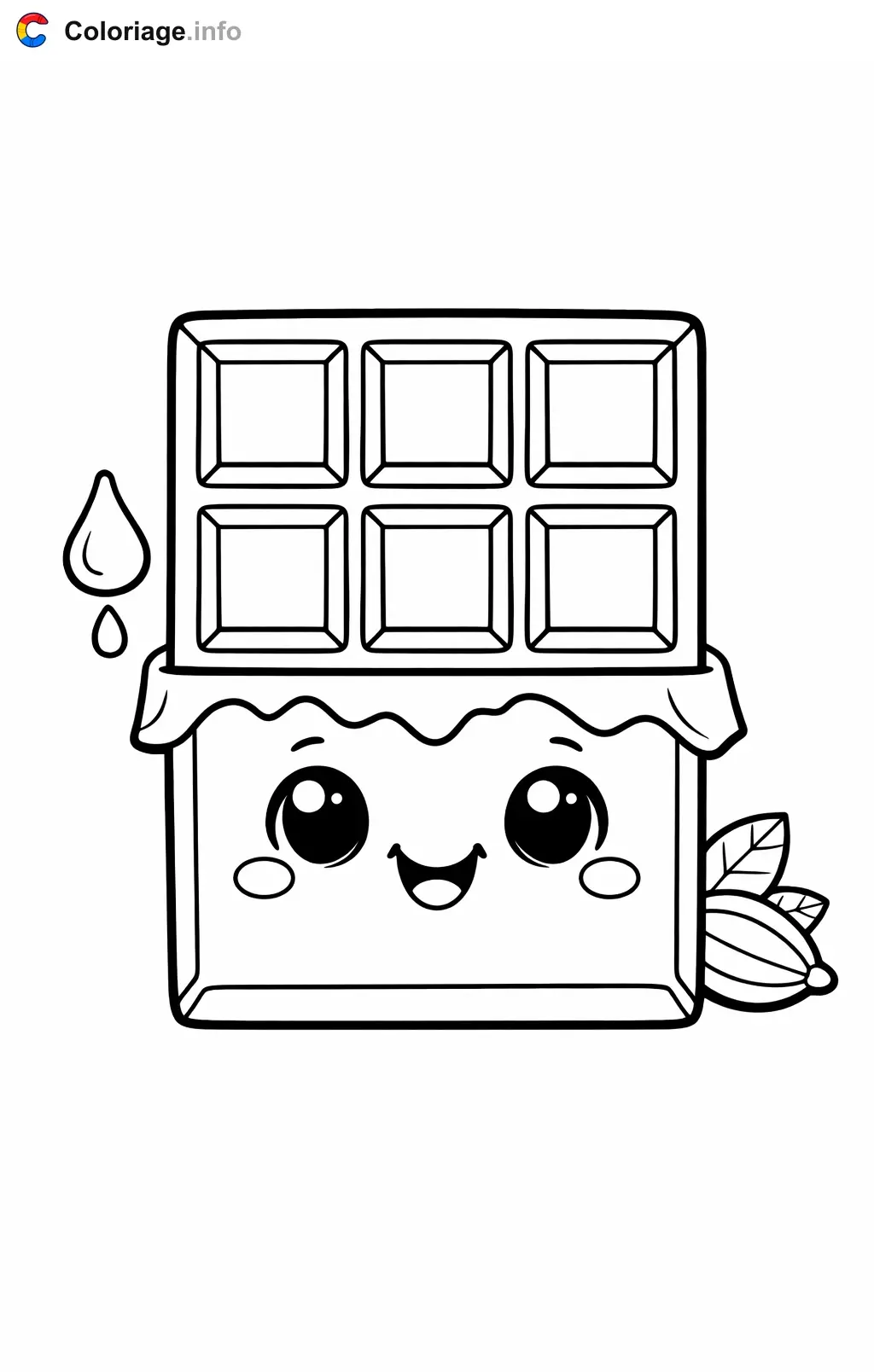 Coloriage Chocolat classique - Chocolat à imprimer
