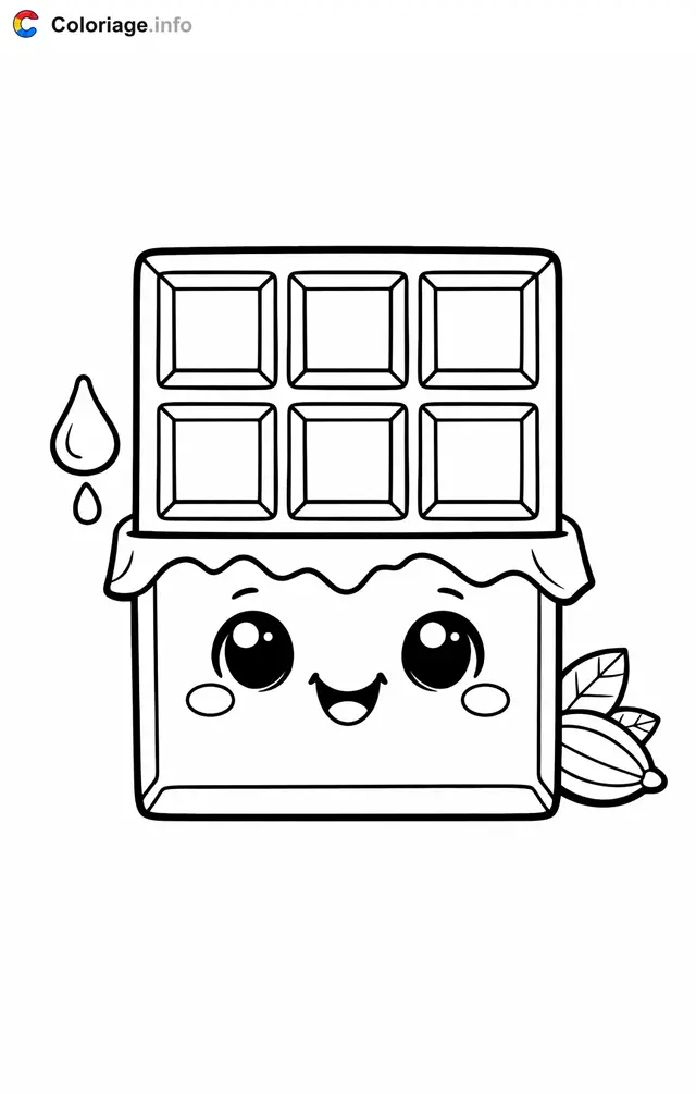 Disegno di Tavoletta di cioccolato classica da stampare