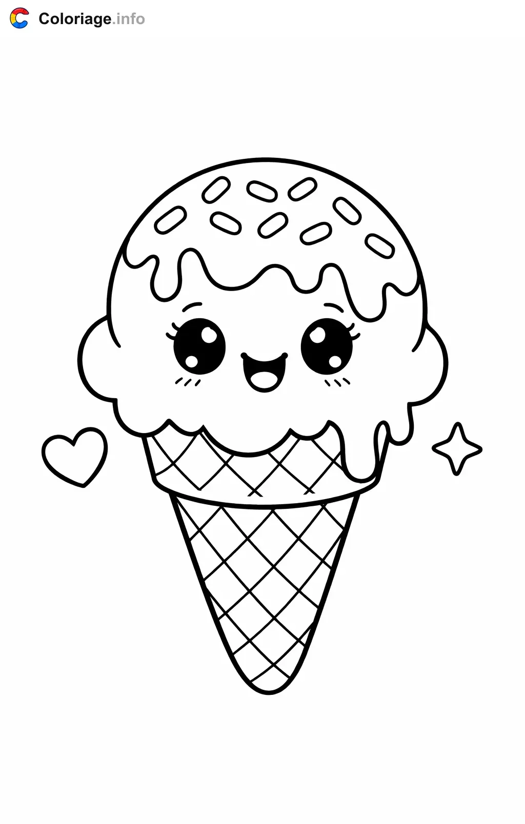Coloriage Chocolat glace au chocolat - Chocolat à imprimer