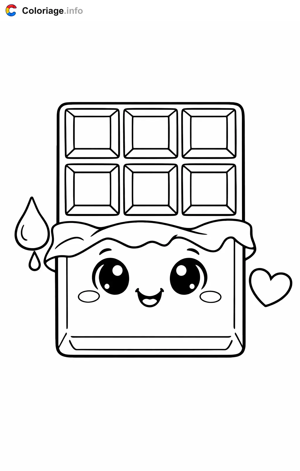 Coloriage Chocolat gros plan - Chocolat à imprimer