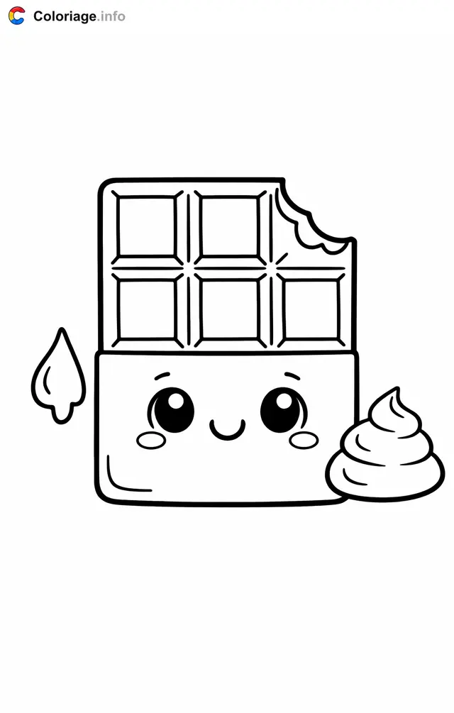 Disegno di Una tavoletta di cioccolato da stampare