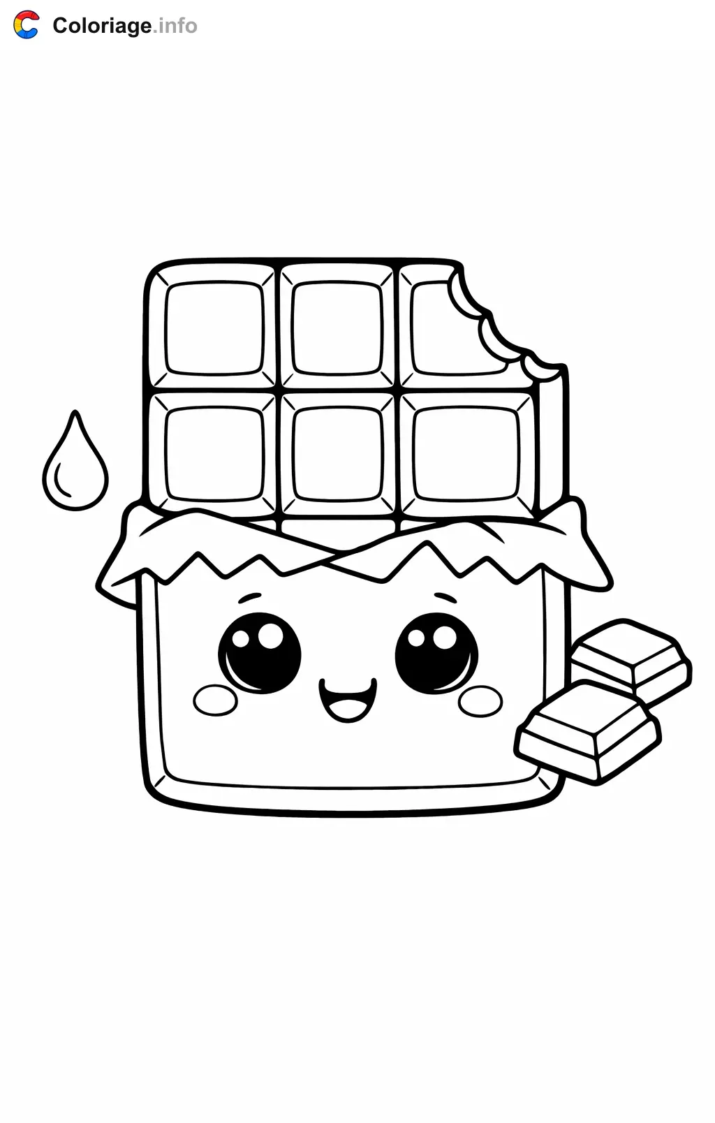 Coloriage Chocolat variante - Chocolat à imprimer