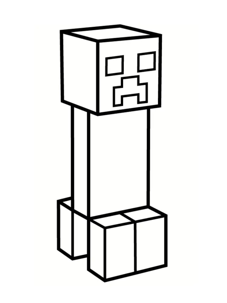 Coloriage Creeper - Minecraft à imprimer