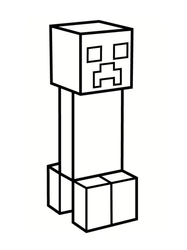 Coloriage Creeper - Minecraft à imprimer