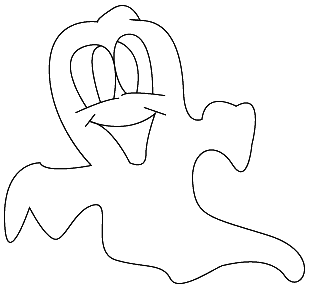 Coloriage D'Un Fantôme - Halloween fantome à imprimer