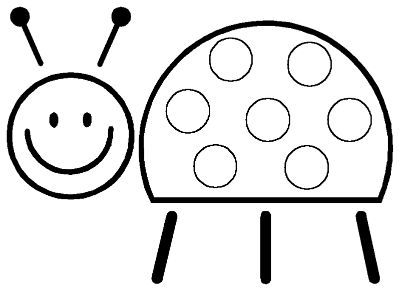 A Ladybug coloring page to print