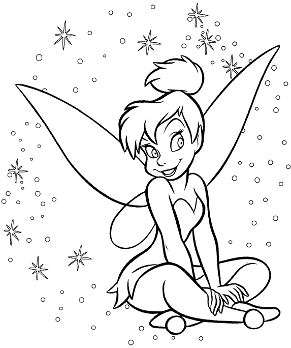 Coloriage De Fée Clochette - Fée à imprimer