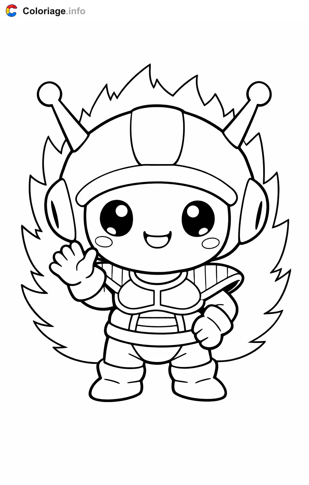 Coloriage Apool dans Dragon Ball Z - Dragon Ball Z (DBZ) à imprimer
