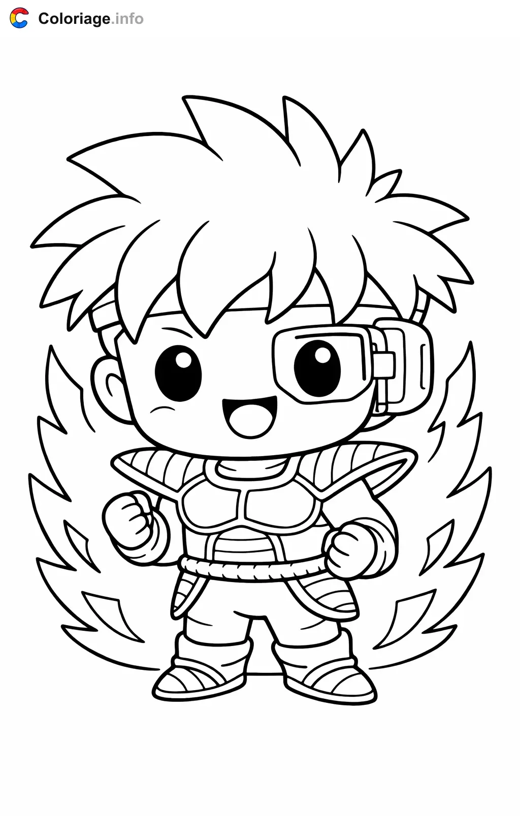 Coloriage Barta dans Dragon Ball Z - Dragon Ball Z (DBZ) à imprimer