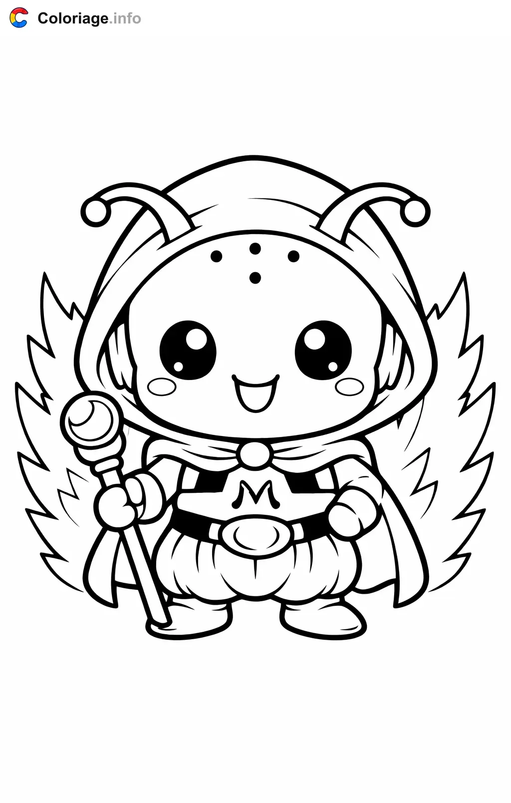 Coloriage Bibidi dans Dragon Ball Z - Dragon Ball Z (DBZ) à imprimer