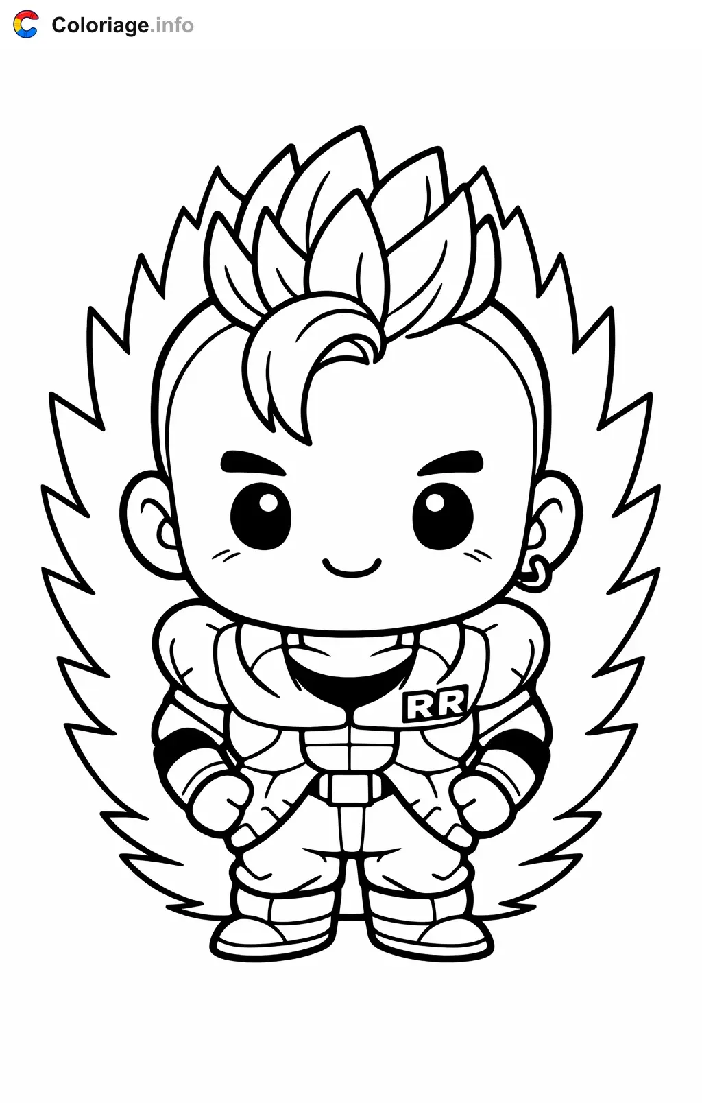 Coloriage C-16 dans Dragon Ball Z - Dragon Ball Z (DBZ) à imprimer