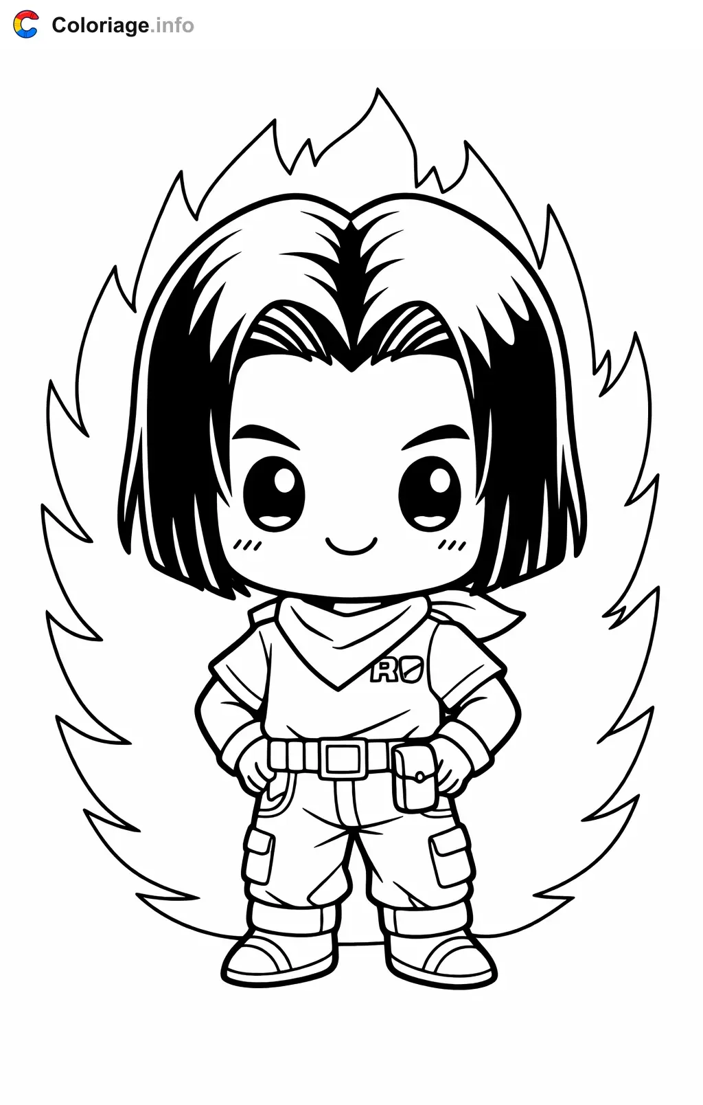 Coloriage C-17 dans Dragon Ball Z - Dragon Ball Z (DBZ) à imprimer