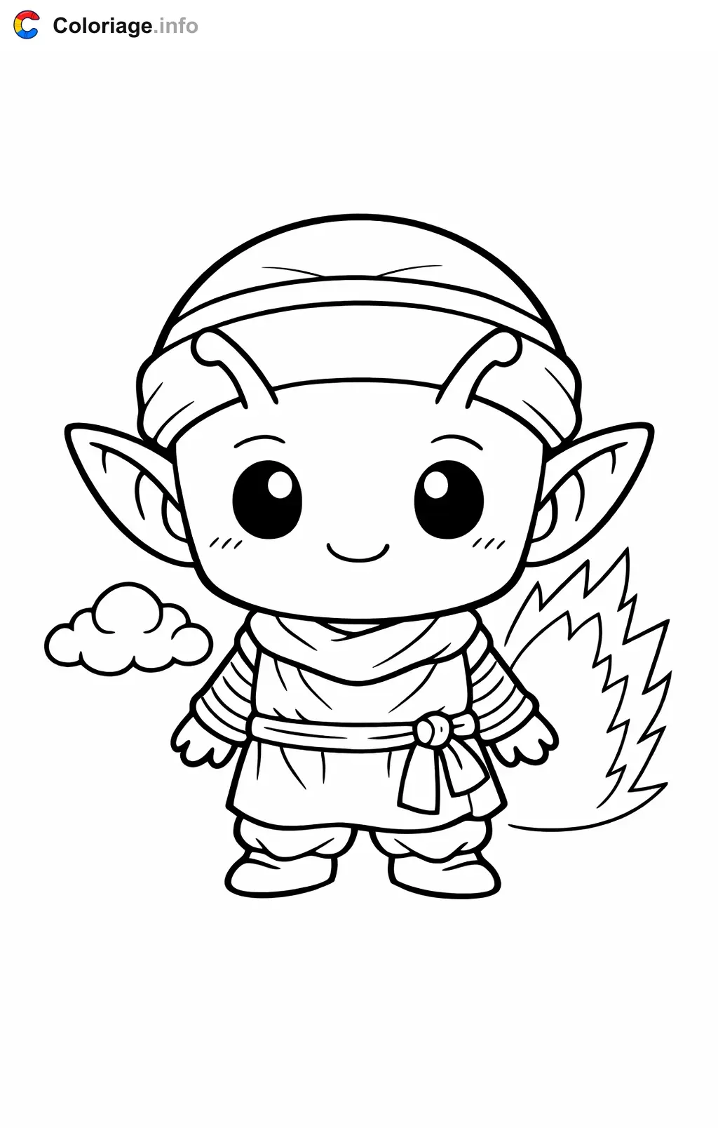 Coloriage Cargo dans Dragon Ball Z - Dragon Ball Z (DBZ) à imprimer