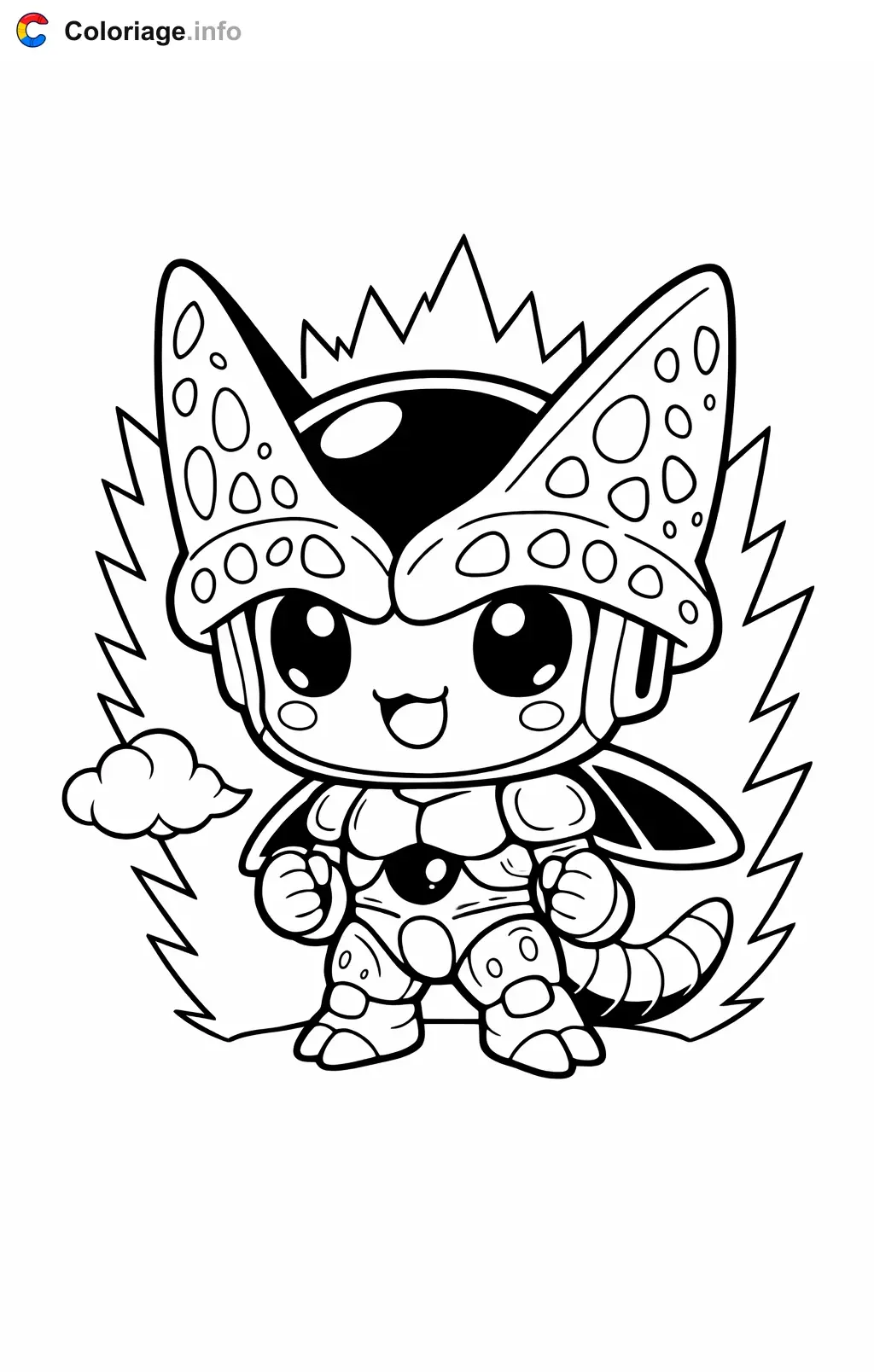 Coloriage Cell Jr. dans Dragon Ball Z - Dragon Ball Z (DBZ) à imprimer
