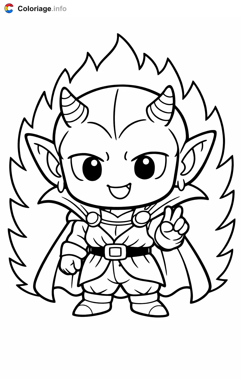 Coloriage Dabra dans Dragon Ball Z - Dragon Ball Z (DBZ) à imprimer