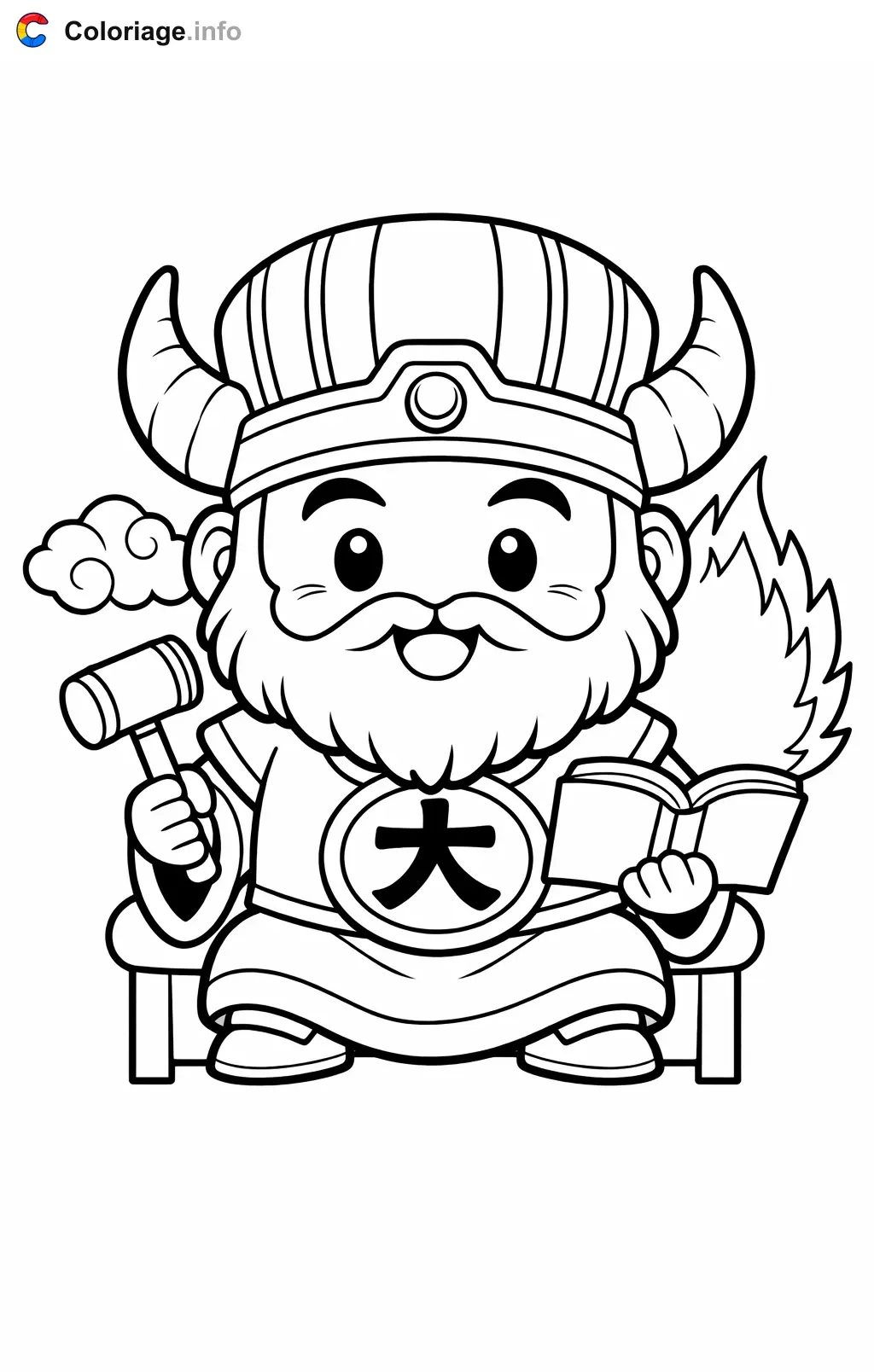 Coloriage Enma Daiô dans Dragon Ball Z - Dragon Ball Z (DBZ) à imprimer