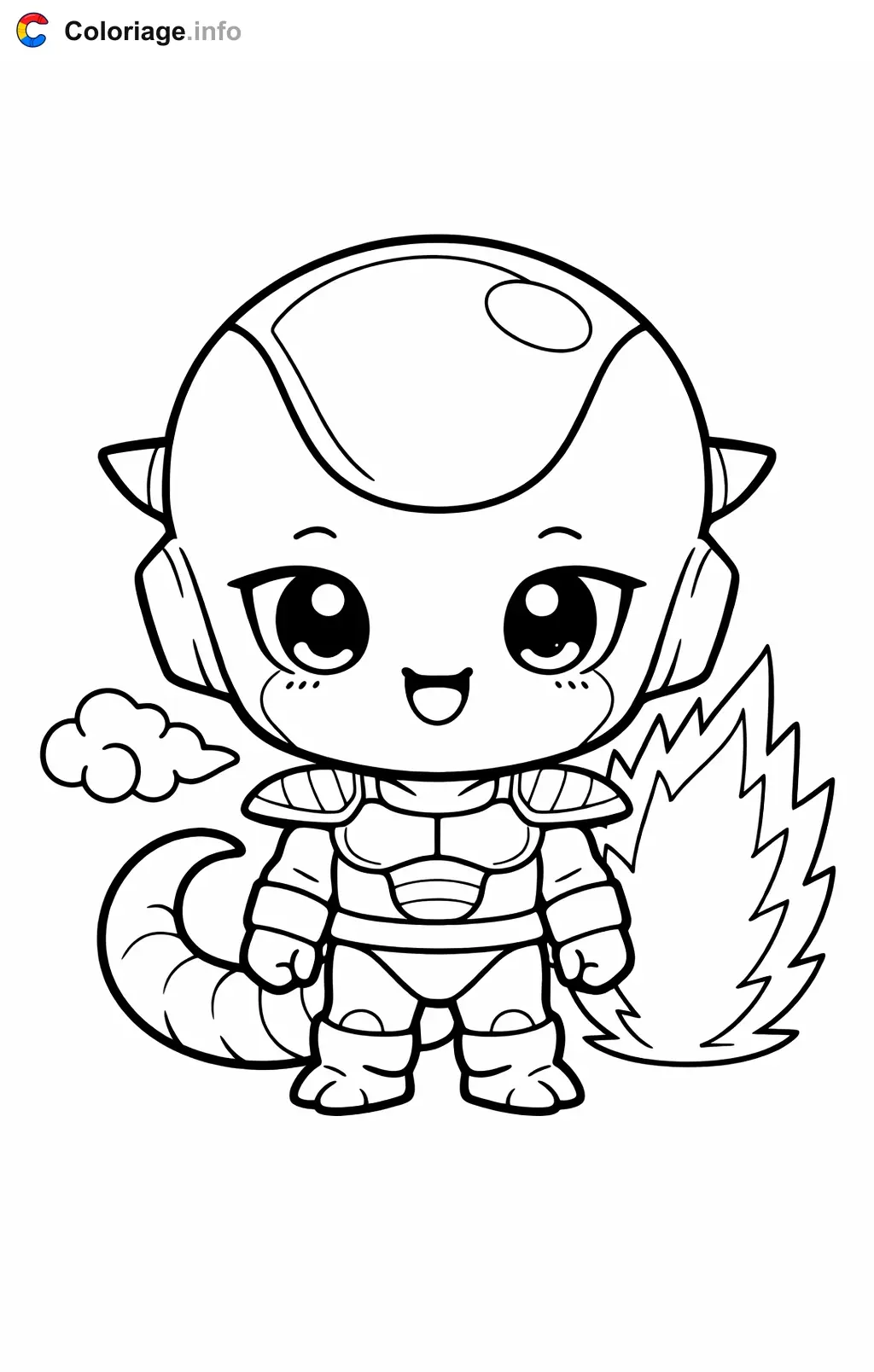Coloriage Freezer dans Dragon Ball Z - Dragon Ball Z (DBZ) à imprimer