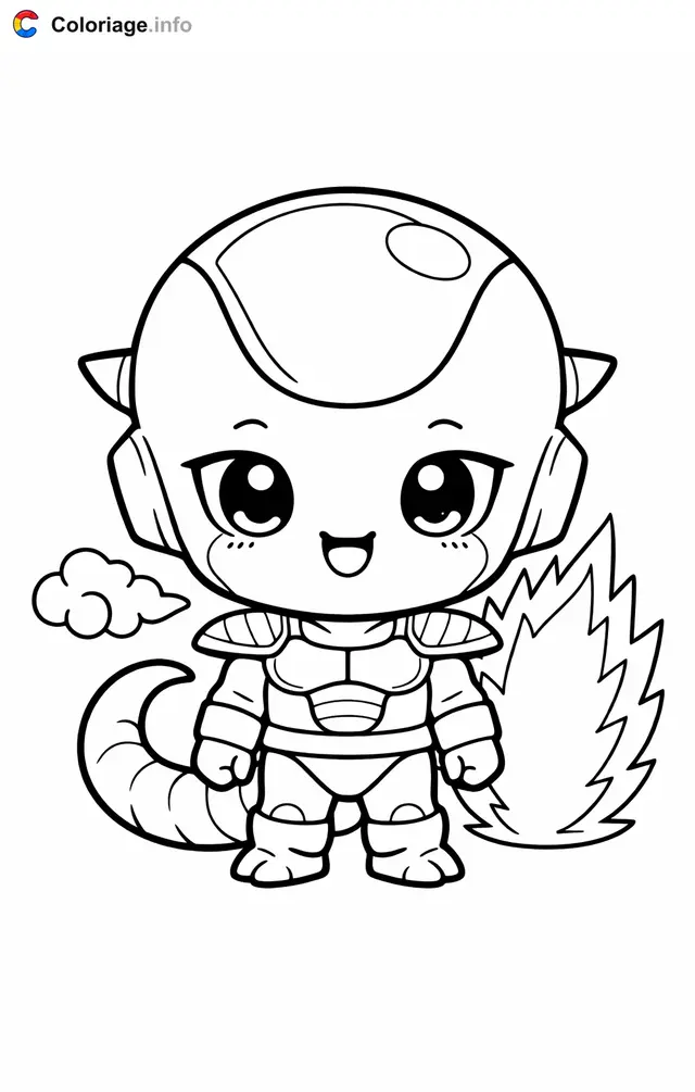 Coloriage Freezer dans Dragon Ball Z - Dragon Ball Z (DBZ) à imprimer