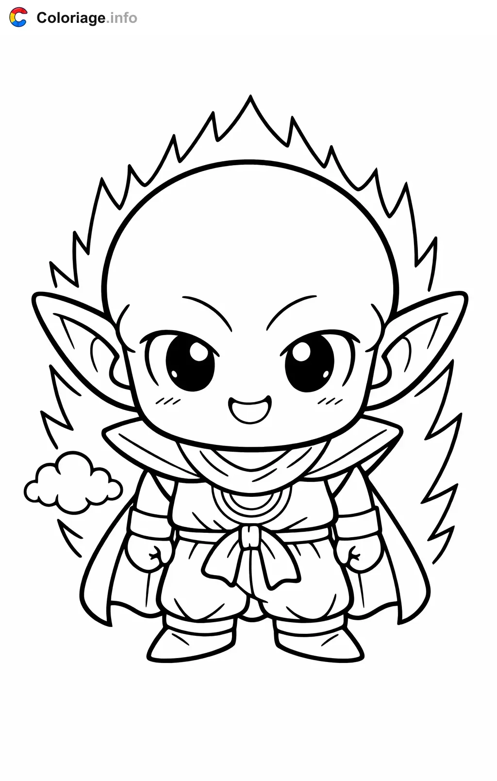 Coloriage Garlic Jr dans Dragon Ball Z - Dragon Ball Z (DBZ) à imprimer