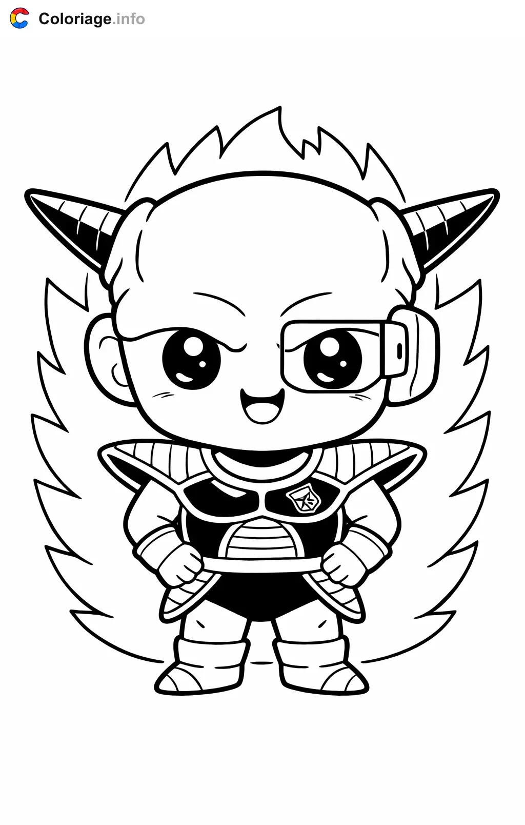 Coloriage Ginue dans Dragon Ball Z - Dragon Ball Z (DBZ) à imprimer