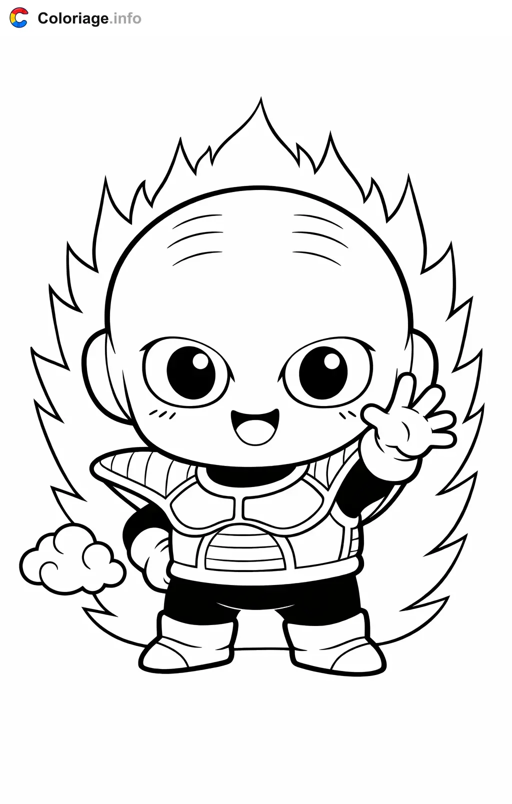 Coloriage Guldo dans Dragon Ball Z - Dragon Ball Z (DBZ) à imprimer