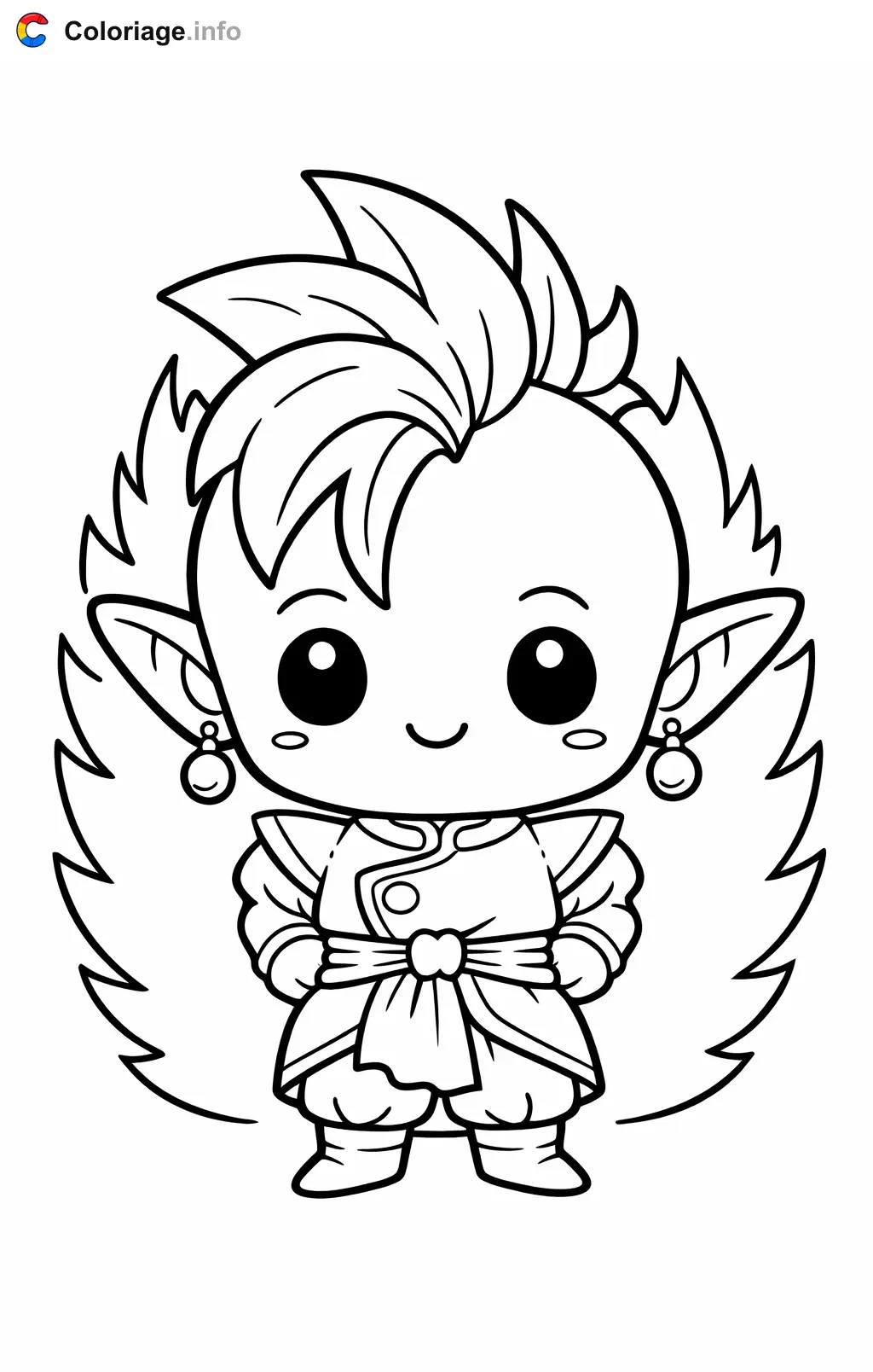 Coloriage Kaïoshin dans Dragon Ball Z - Dragon Ball Z (DBZ) à imprimer