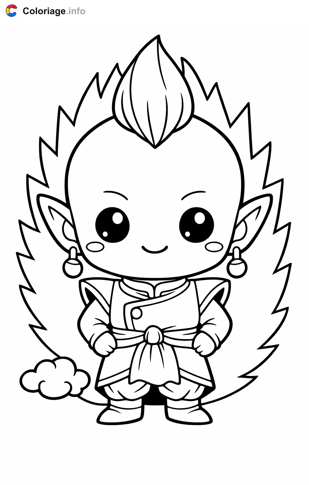 Coloriage Kibito dans Dragon Ball Z - Dragon Ball Z (DBZ) à imprimer