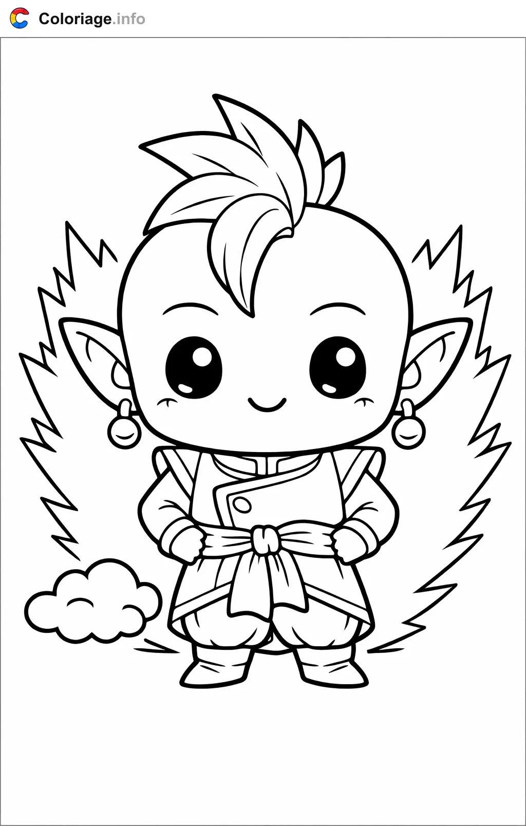 Coloriage Kibitoshin dans Dragon Ball Z - Dragon Ball Z (DBZ) à imprimer