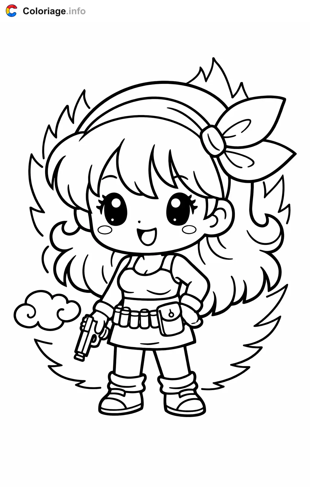Coloriage Lunch dans Dragon Ball Z - Dragon Ball Z (DBZ) à imprimer