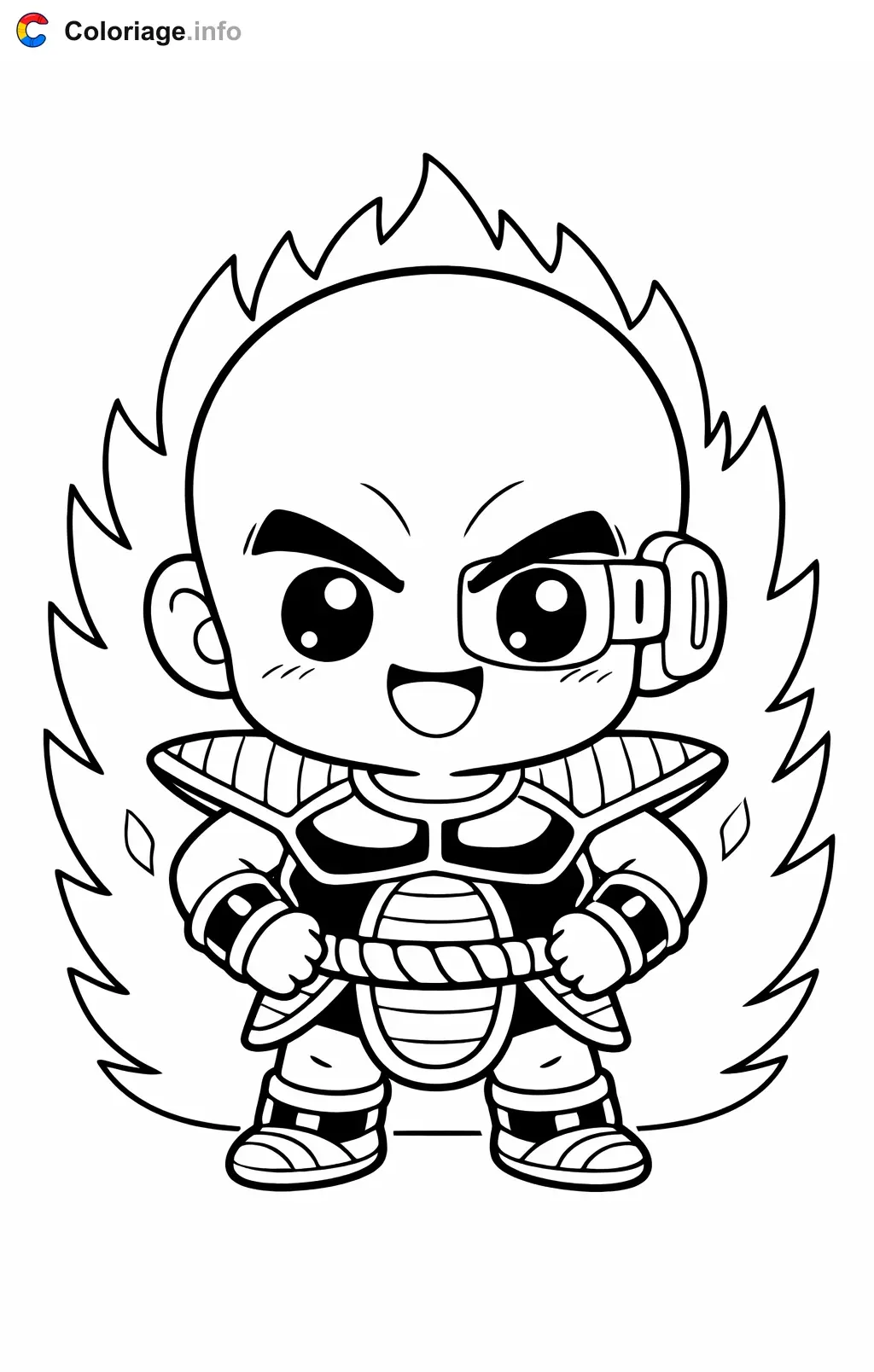 Coloriage Nappa dans Dragon Ball Z - Dragon Ball Z (DBZ) à imprimer