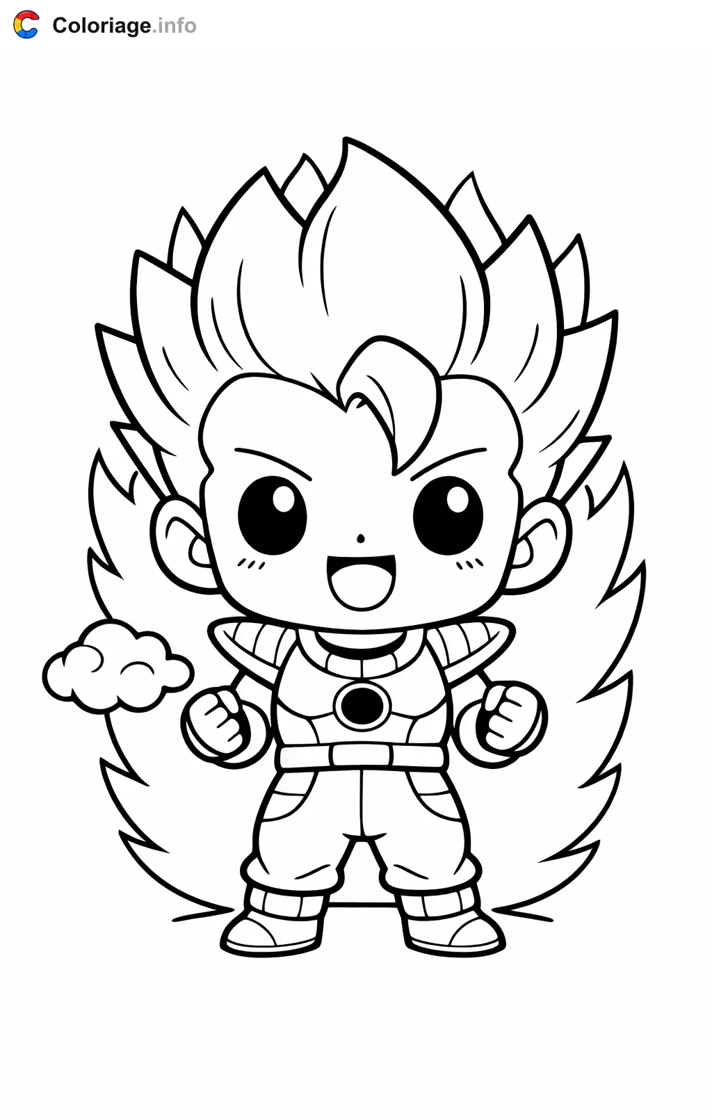 Coloriage Oren dans Dragon Ball Z - Dragon Ball Z (DBZ) à imprimer