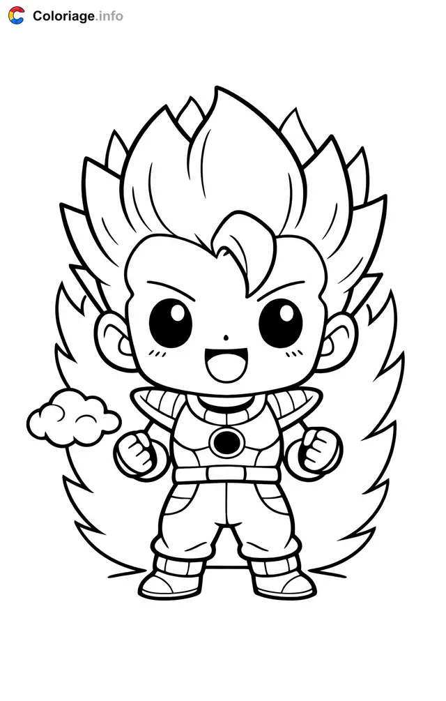 Coloriage Oren dans Dragon Ball Z - Dragon Ball Z (DBZ) à imprimer