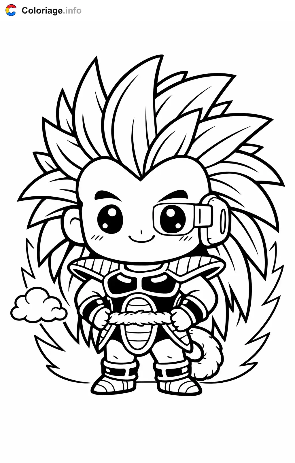 Coloriage Raditz dans Dragon Ball Z - Dragon Ball Z (DBZ) à imprimer