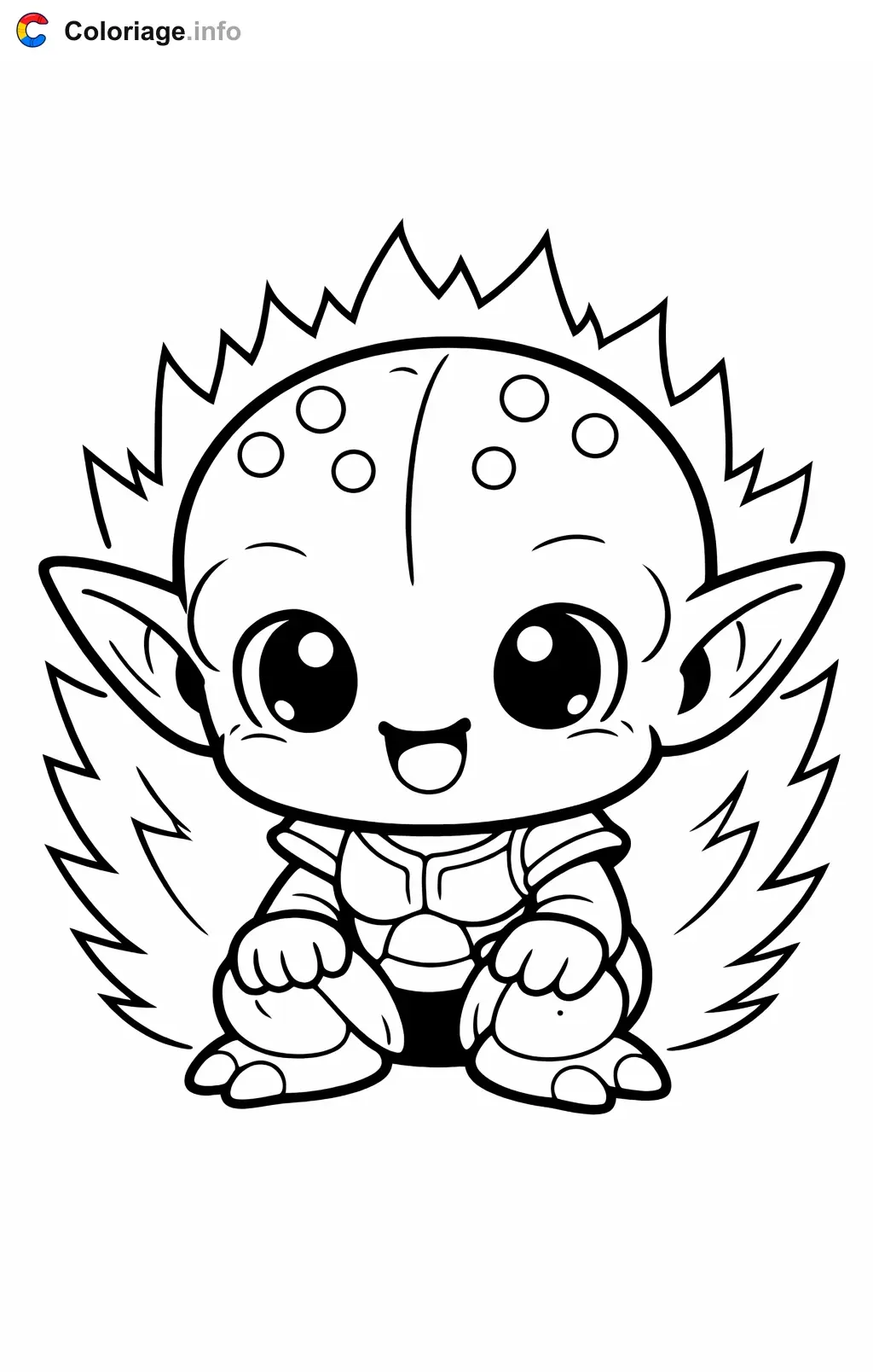 Coloriage Saibaiman dans Dragon Ball Z - Dragon Ball Z (DBZ) à imprimer