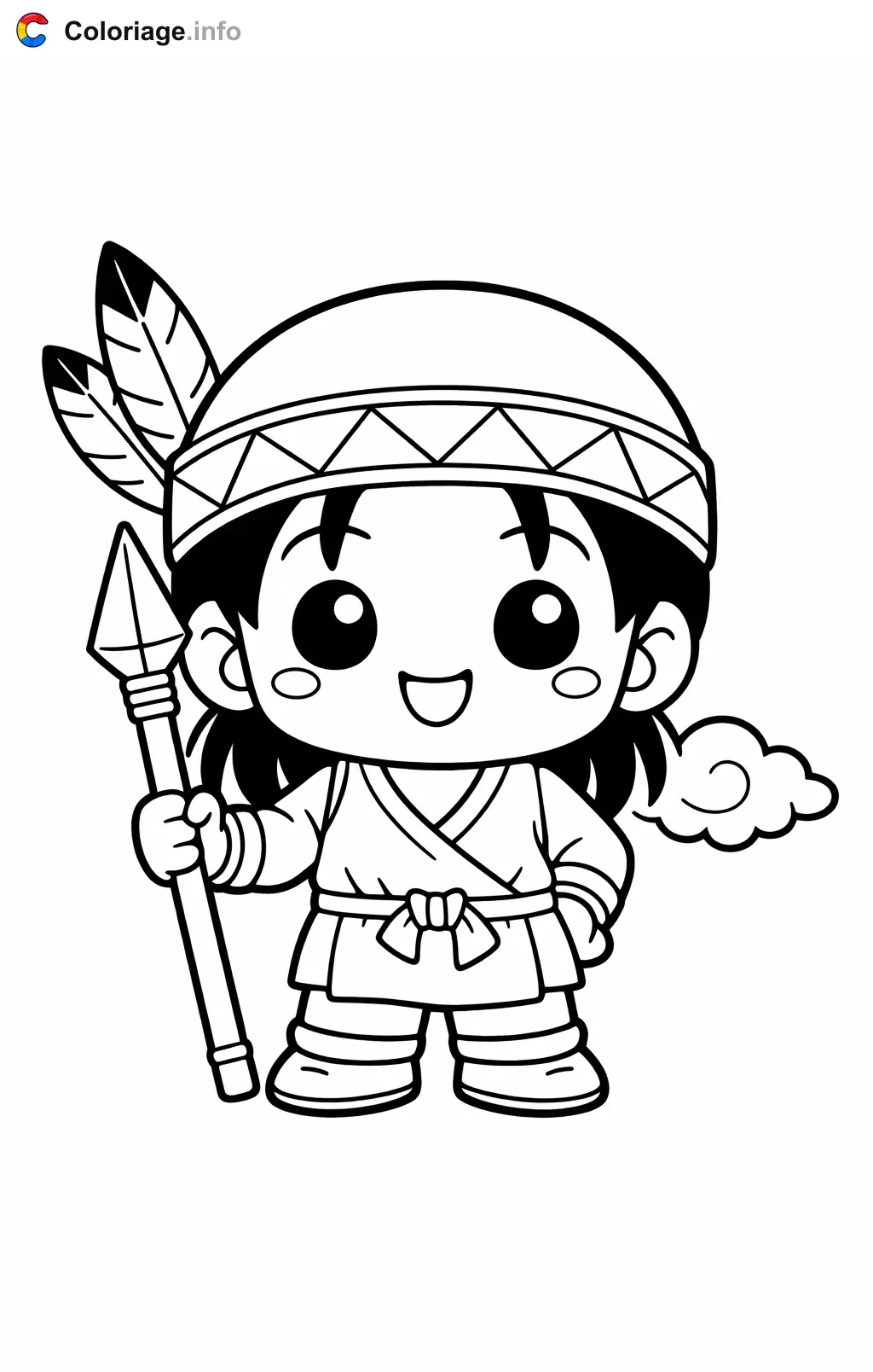 Coloriage Upa dans Dragon Ball Z - Dragon Ball Z (DBZ) à imprimer