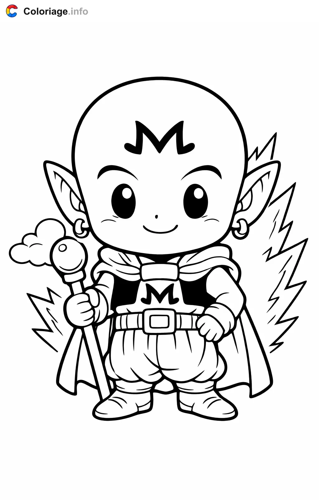 Coloriage Yamu dans Dragon Ball Z - Dragon Ball Z (DBZ) à imprimer