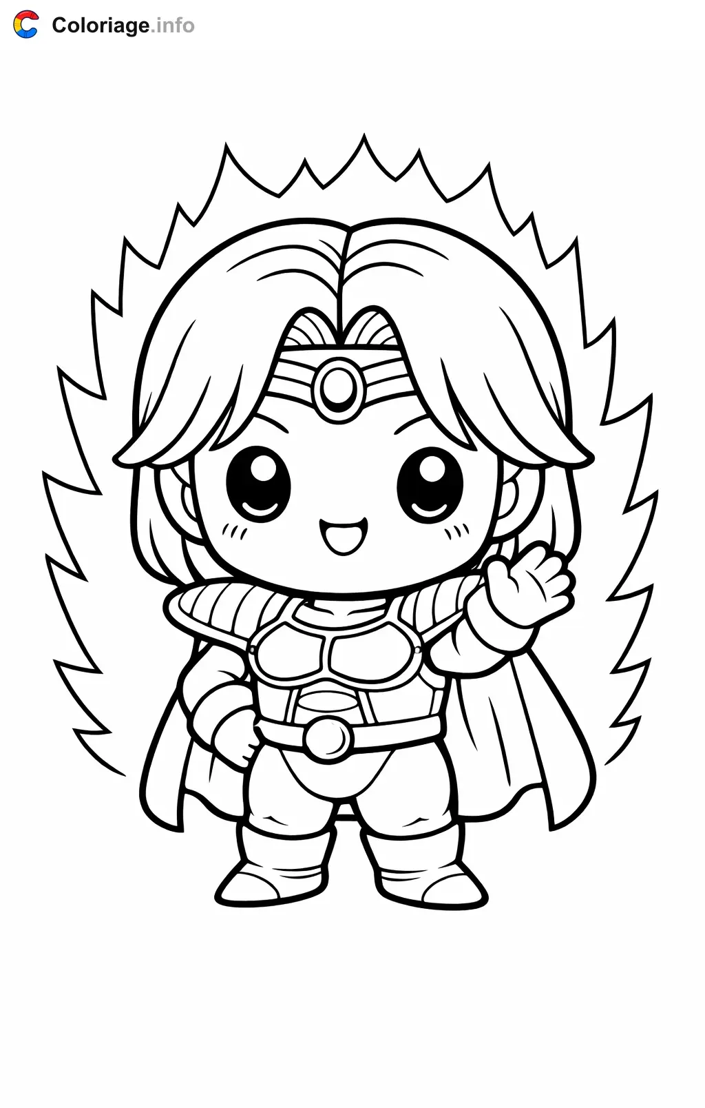 Coloriage Zabon dans Dragon Ball Z - Dragon Ball Z (DBZ) à imprimer