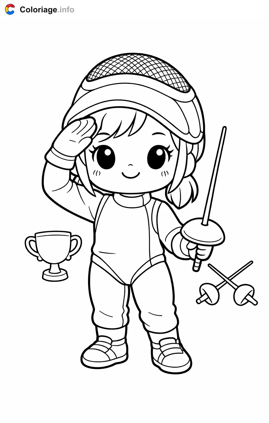 Coloriage Escrime