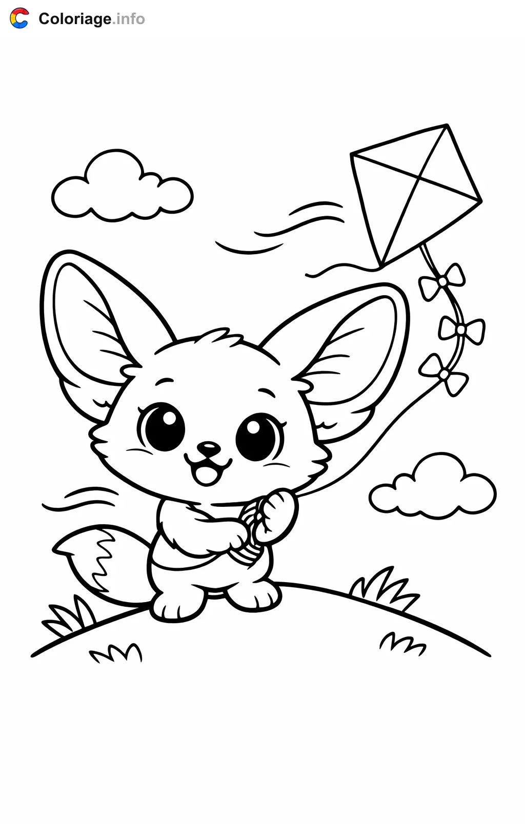 Coloriage Fennec