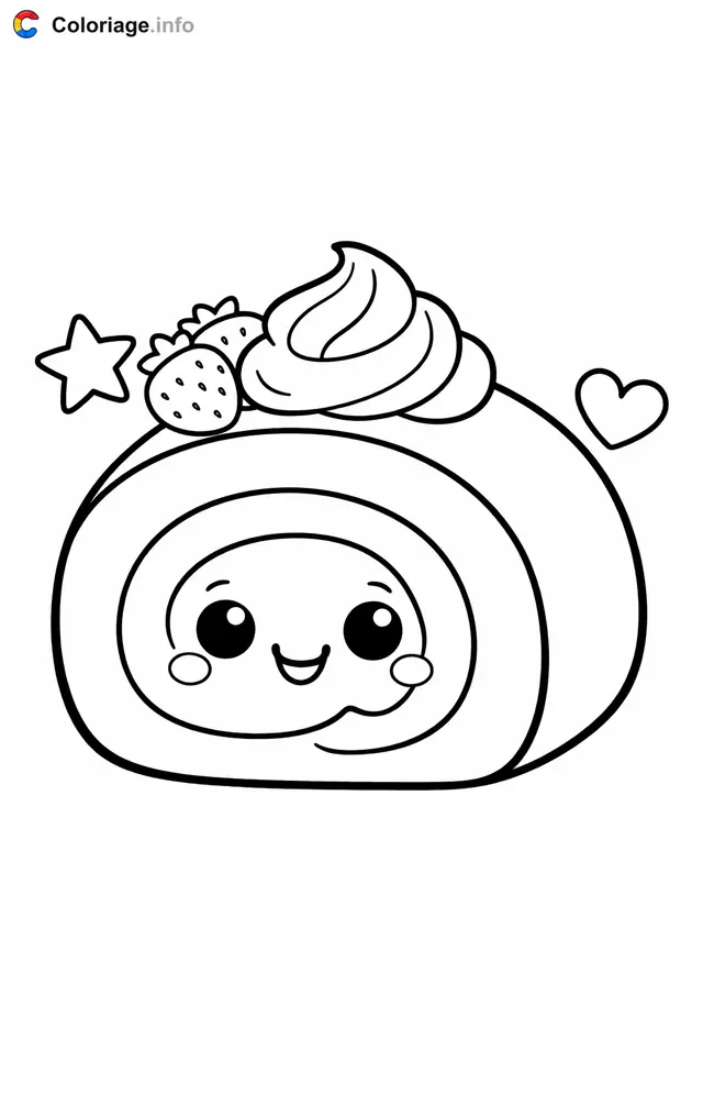 Dibujo de Brazo de gitano con nata para colorear