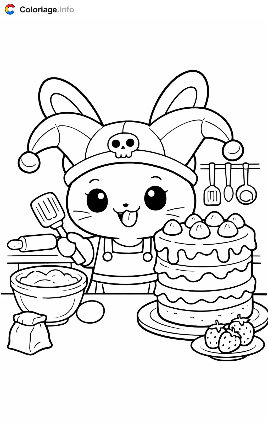 Kuromi Ausmalbilder