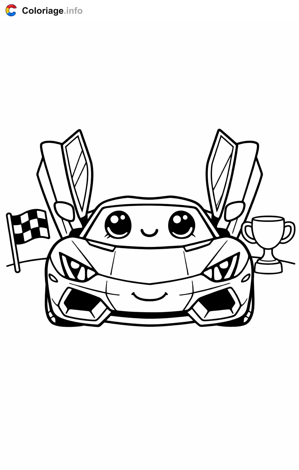 Coloriage Lamborghini au salon de l'auto - Lamborghini à imprimer