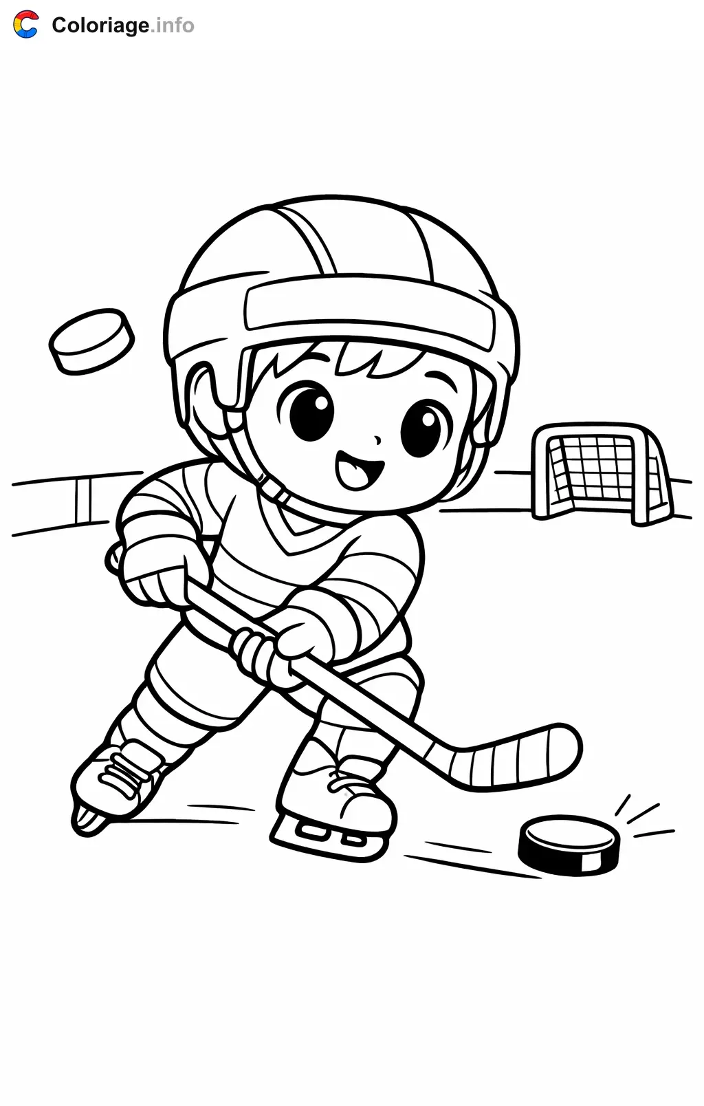 Coloriage Lnh qui fait une passe - Lnh à imprimer